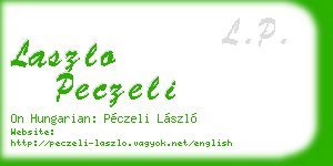 laszlo peczeli business card